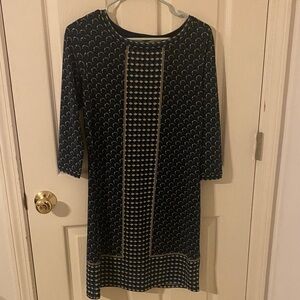 Elegant Black and Gold Patterned Dress